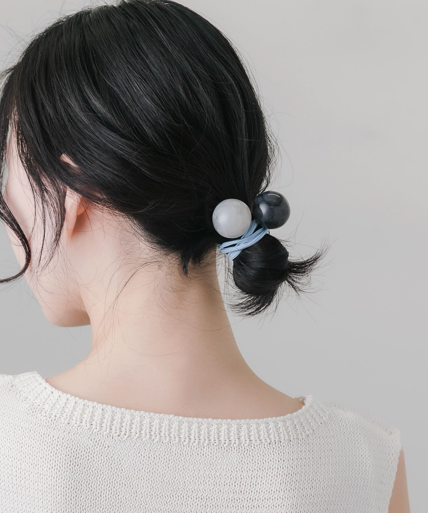 SMELLY「マーブルボール2セットヘアポニー」|ヘアゴム・シュシュ|