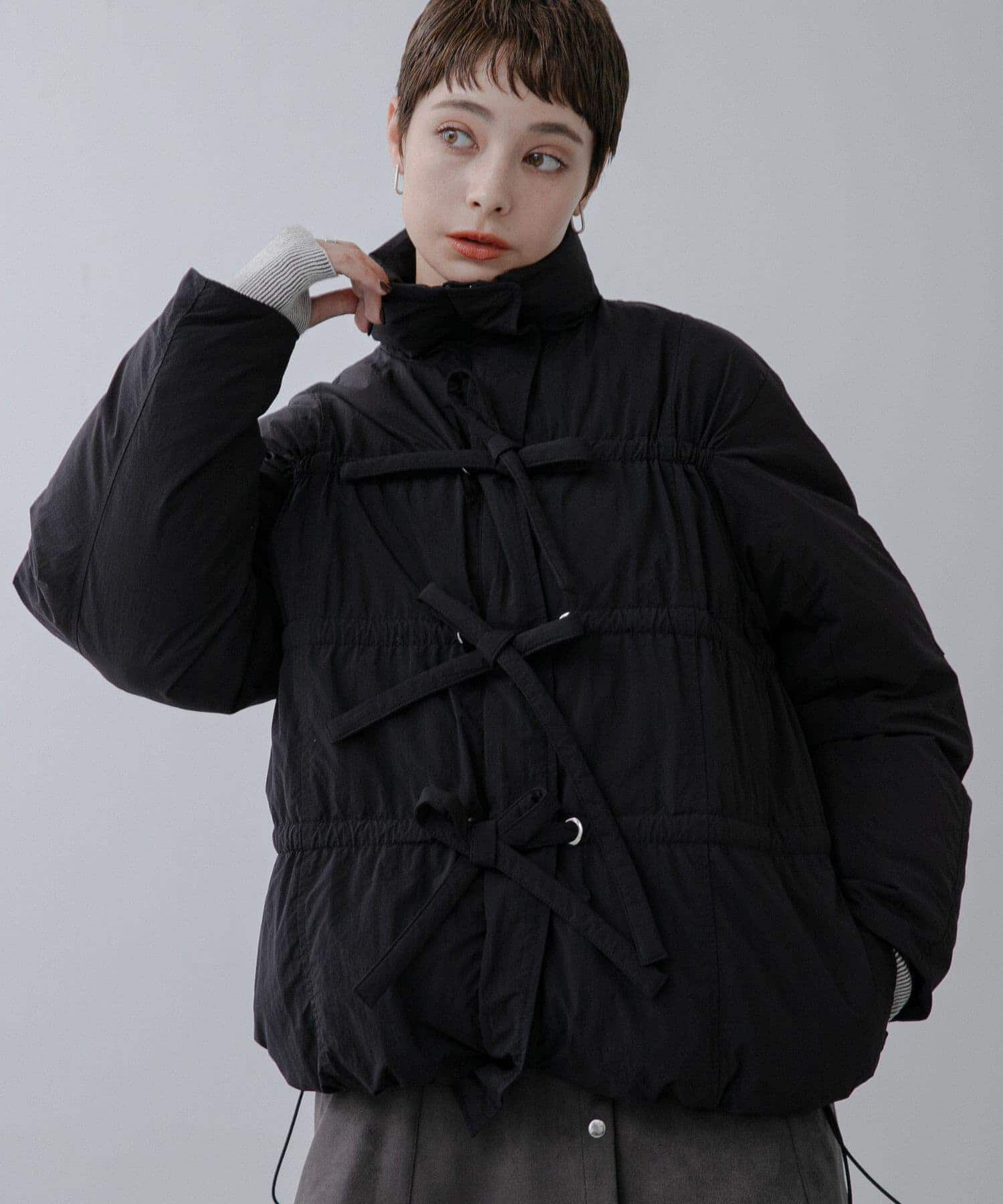  「フロントリボン中綿ジャケット」|ダウン|