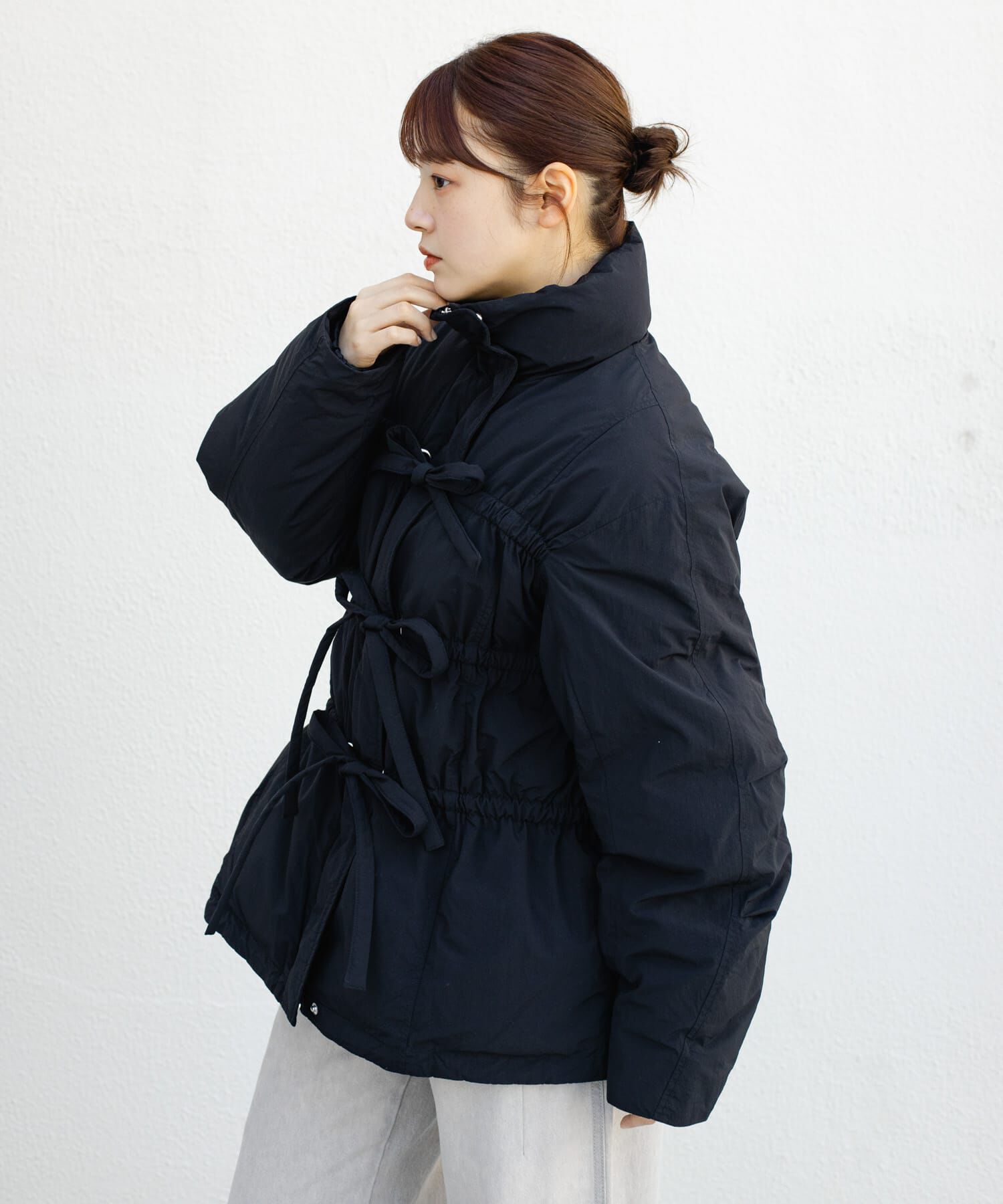  「フロントリボン中綿ジャケット」|ダウン|