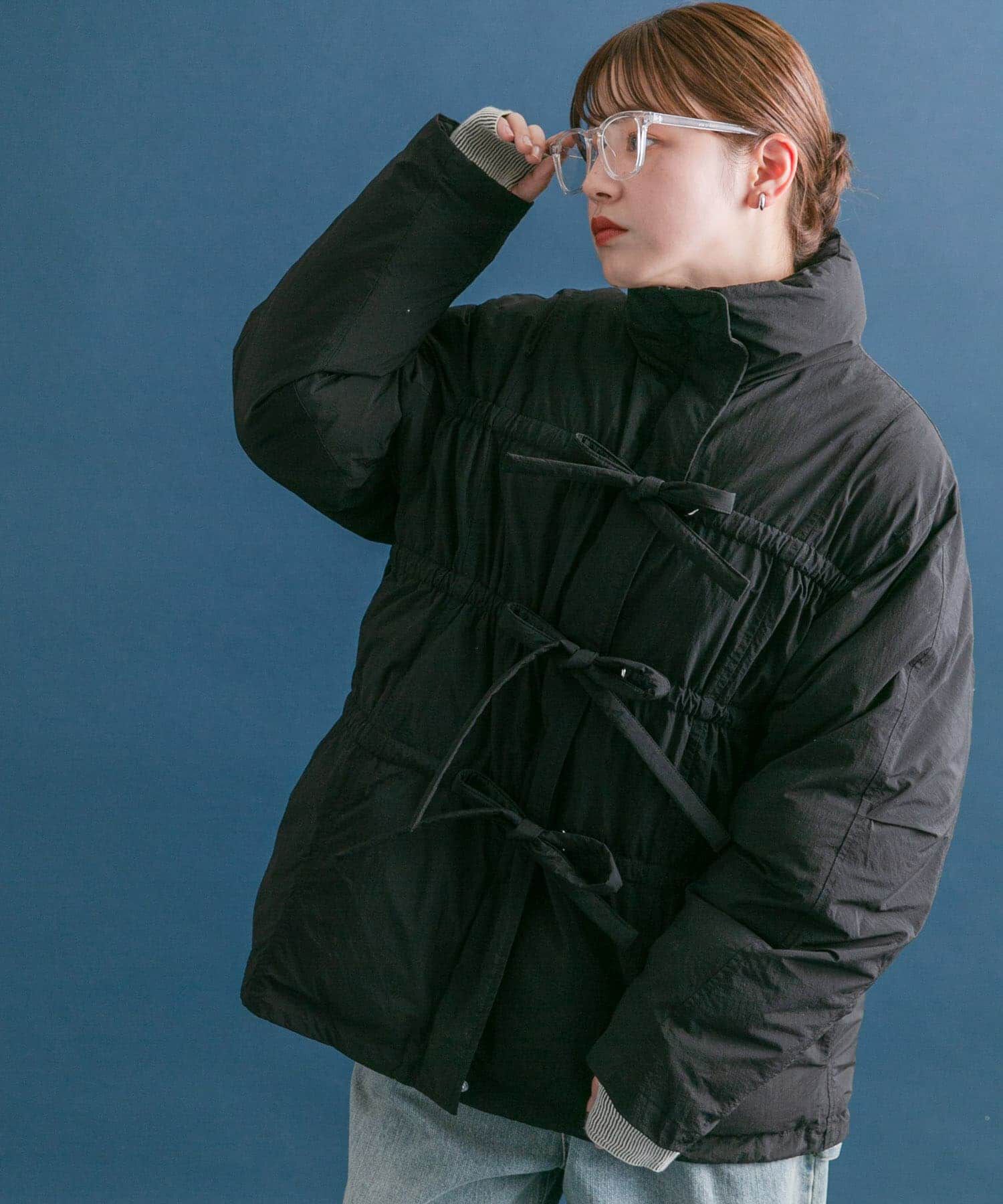  「フロントリボン中綿ジャケット」|ダウン|