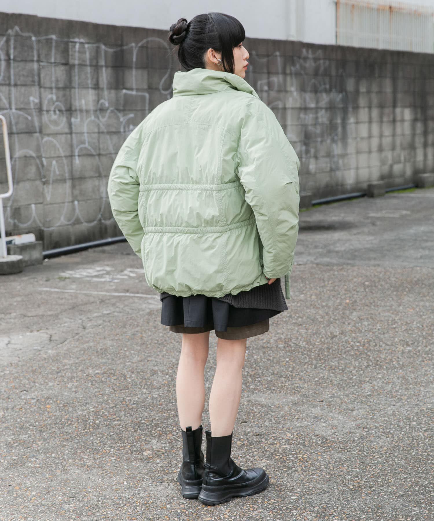  「フロントリボン中綿ジャケット」|ダウン|