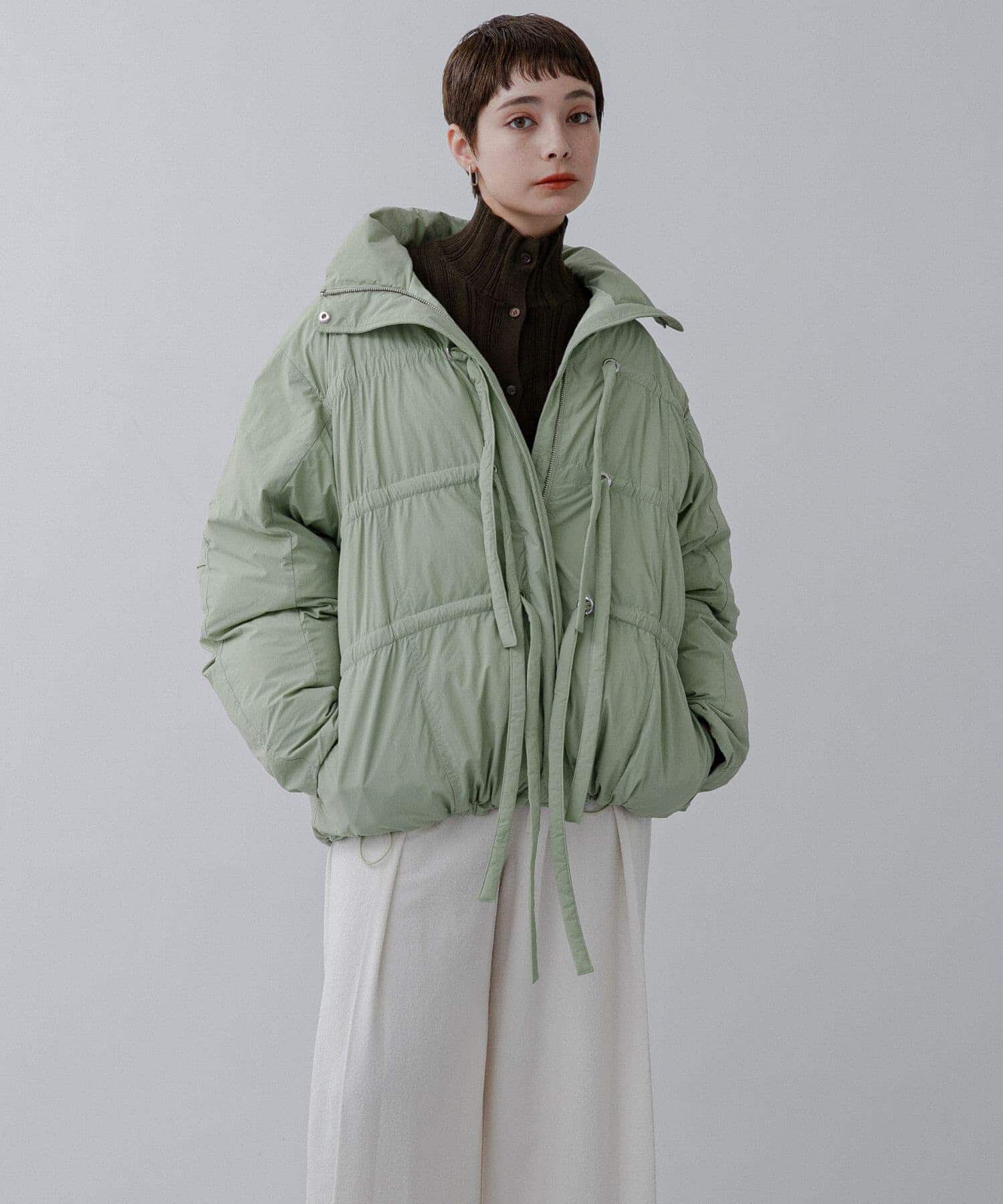  「フロントリボン中綿ジャケット」|ダウン|