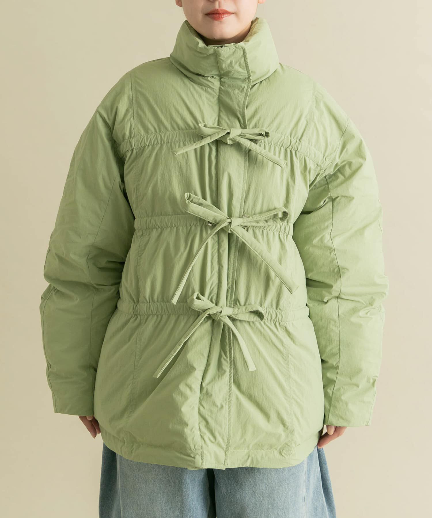  「フロントリボン中綿ジャケット」|ダウン|