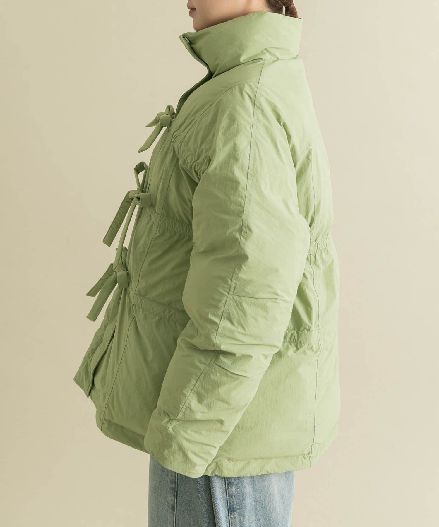  「フロントリボン中綿ジャケット」|ダウン|