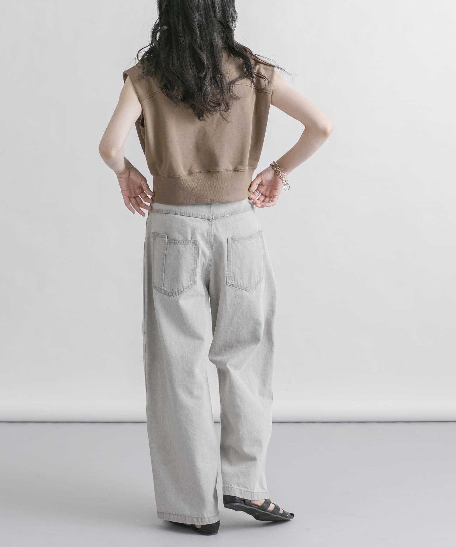  「『2サイズ展開』ドローストリングデニム」|デニム|