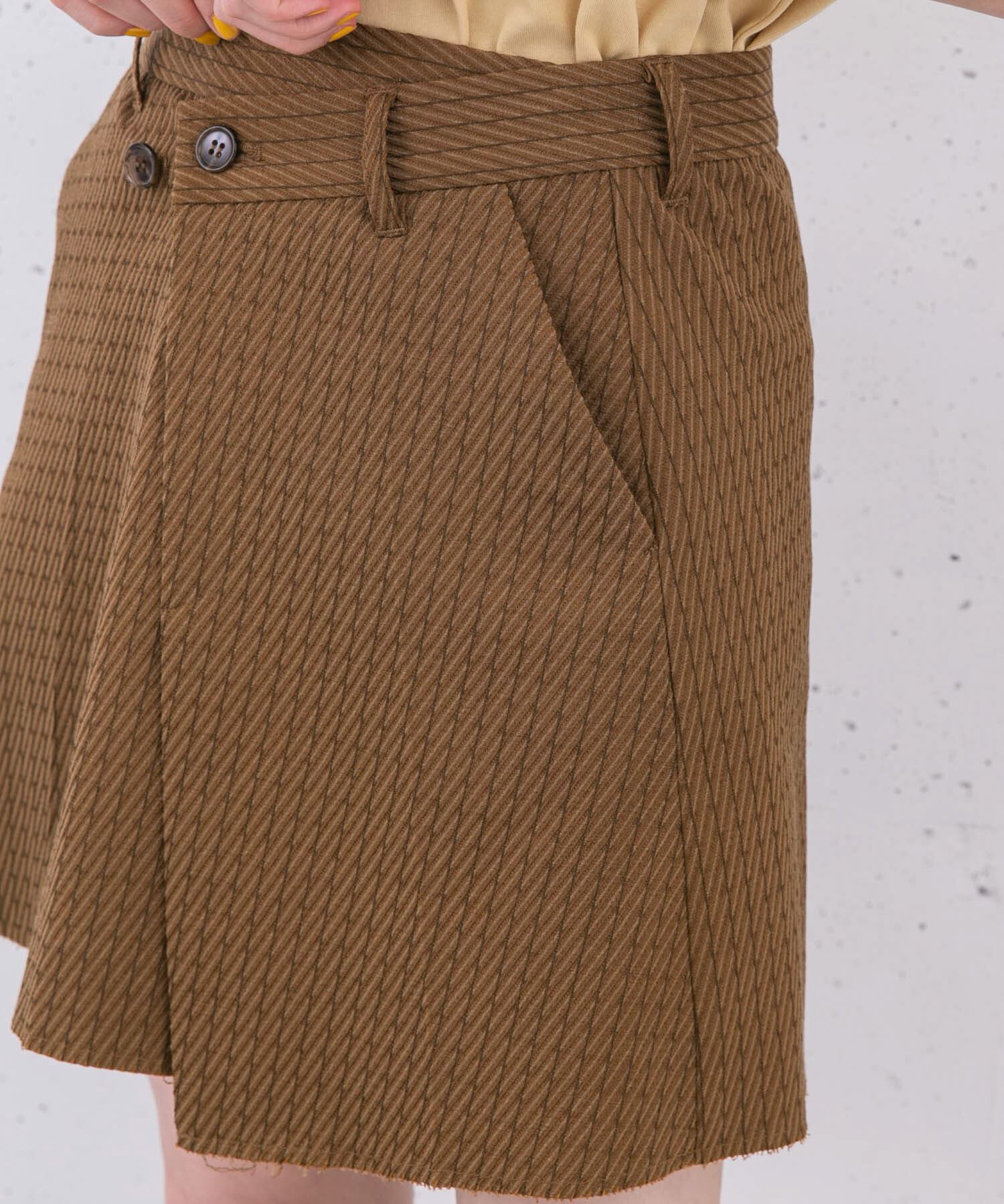  「リメイクラップミニスカート」|スカート|