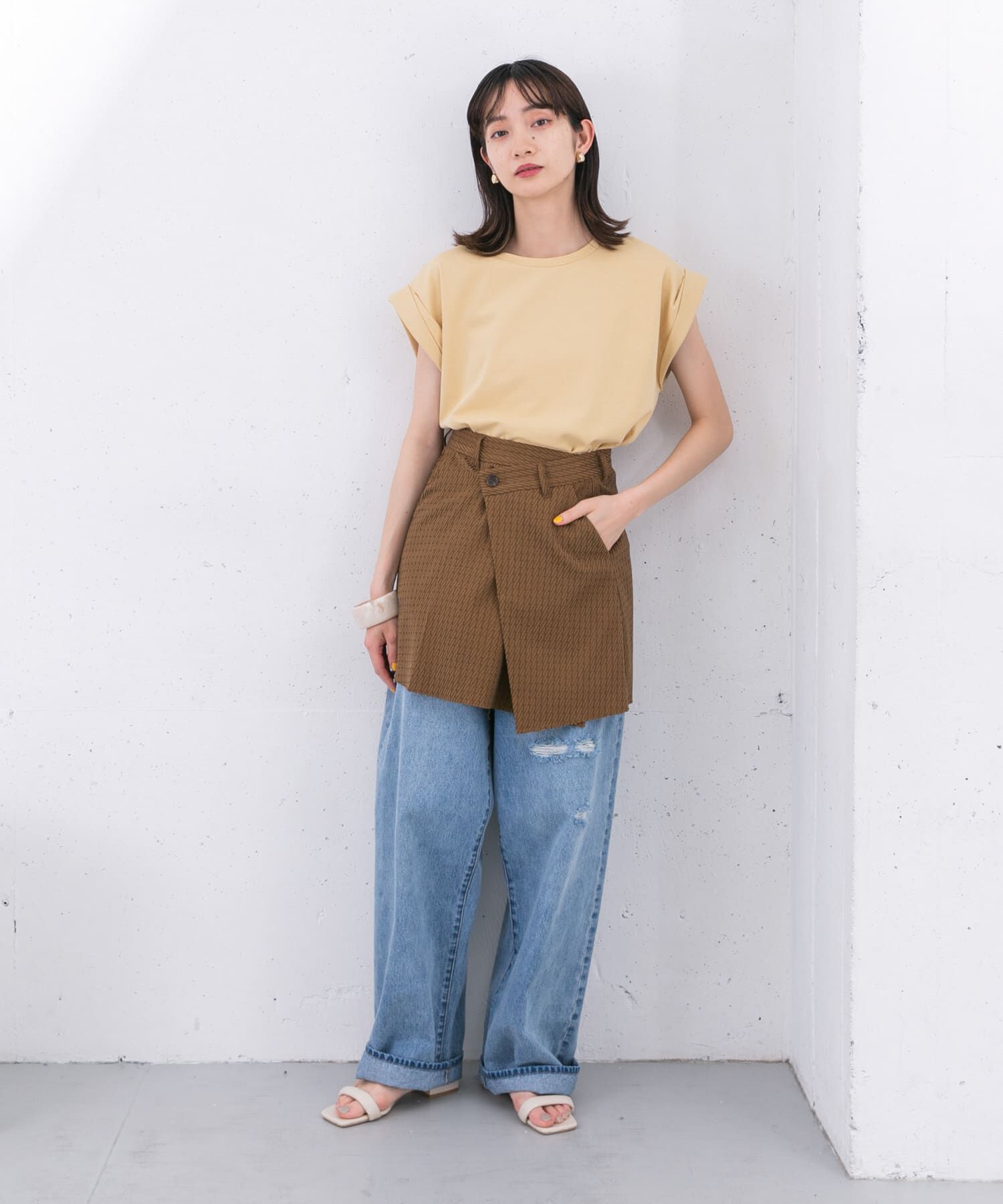  「リメイクラップミニスカート」|スカート|