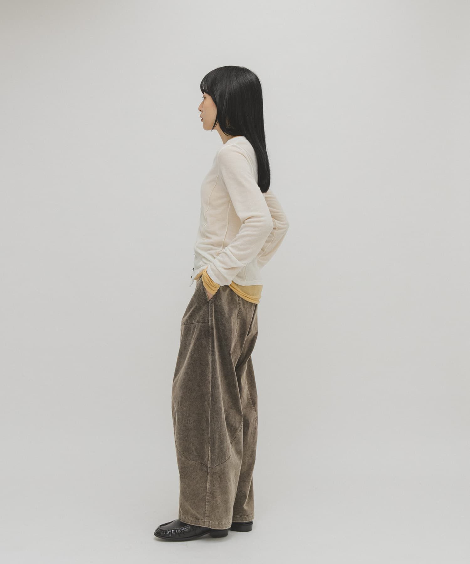  「バイカラーレイヤードカットソー」|Tシャツ・カットソー|