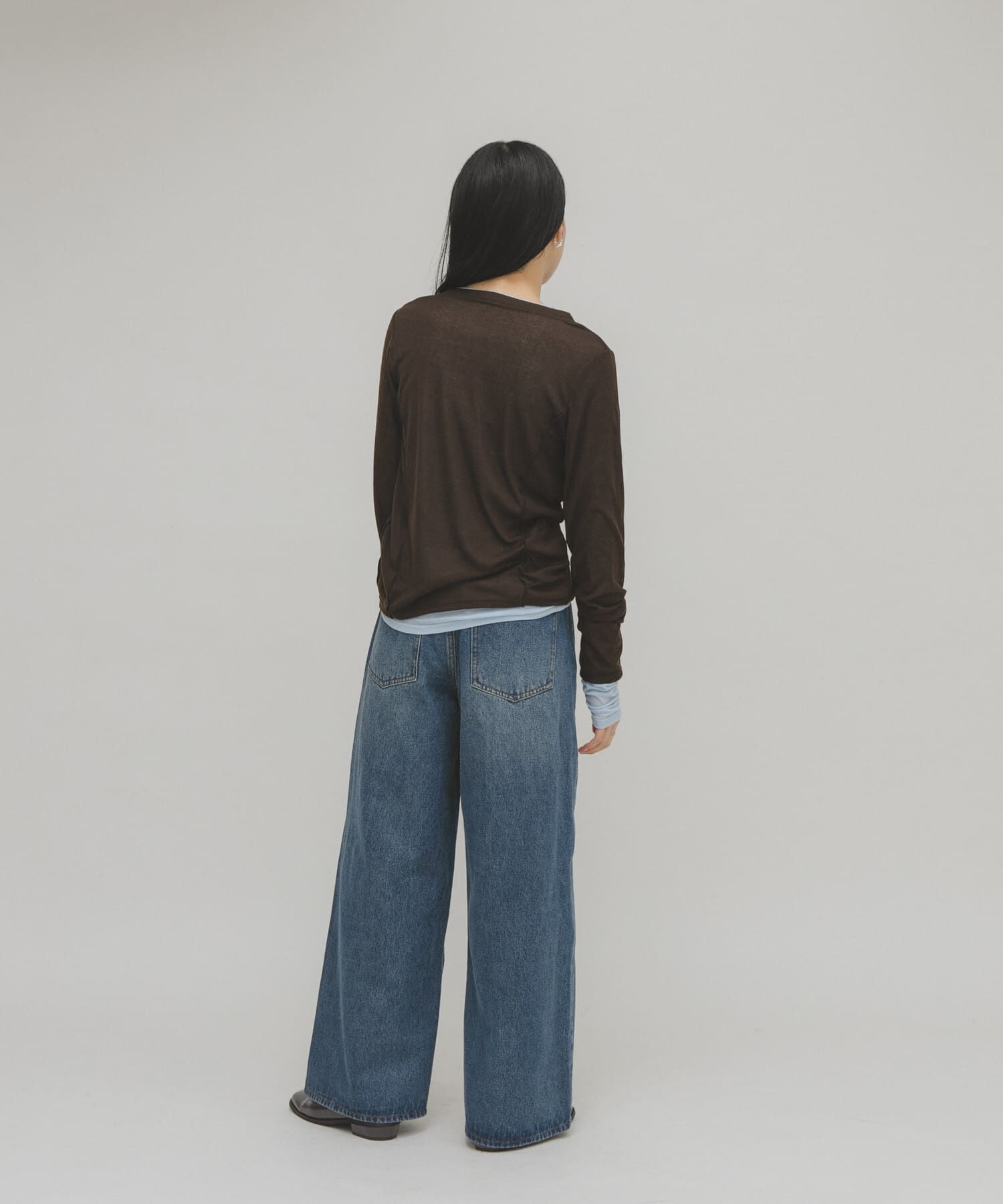  「バイカラーレイヤードカットソー」|Tシャツ・カットソー|