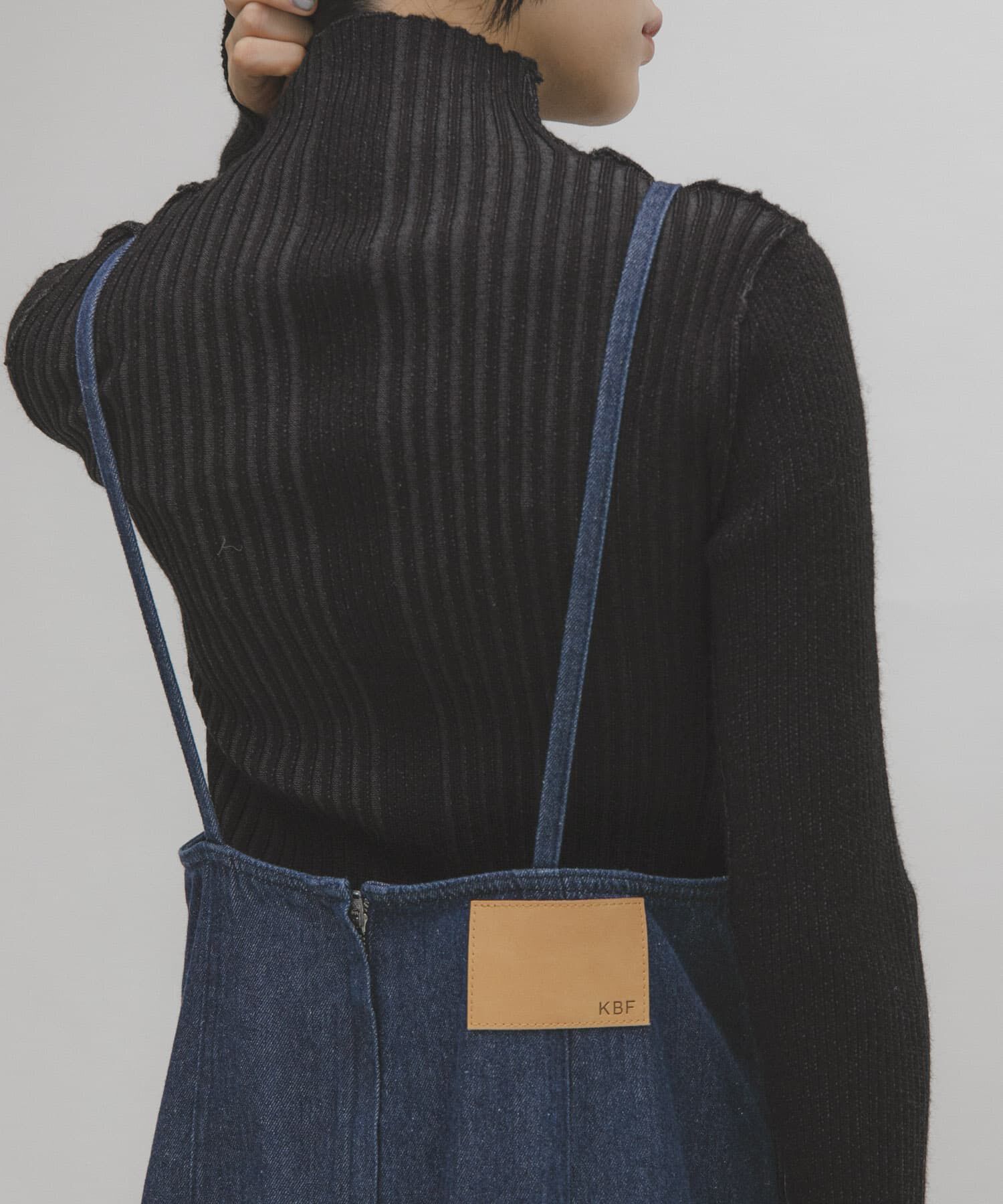  「illi　ランダムRIBハイネックニット」|ニット・セーター|グレー系その他