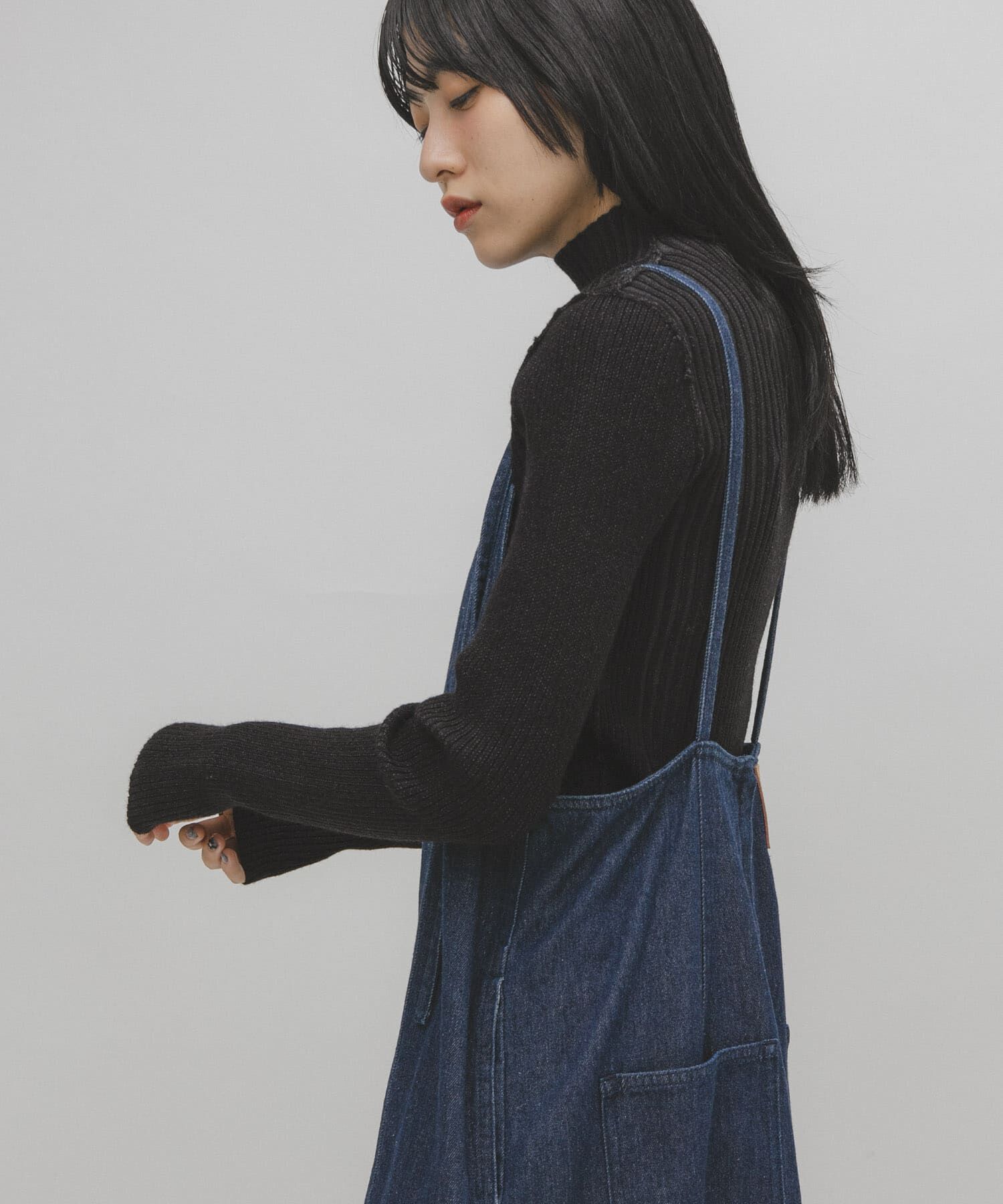  「illi　ランダムRIBハイネックニット」|ニット・セーター|