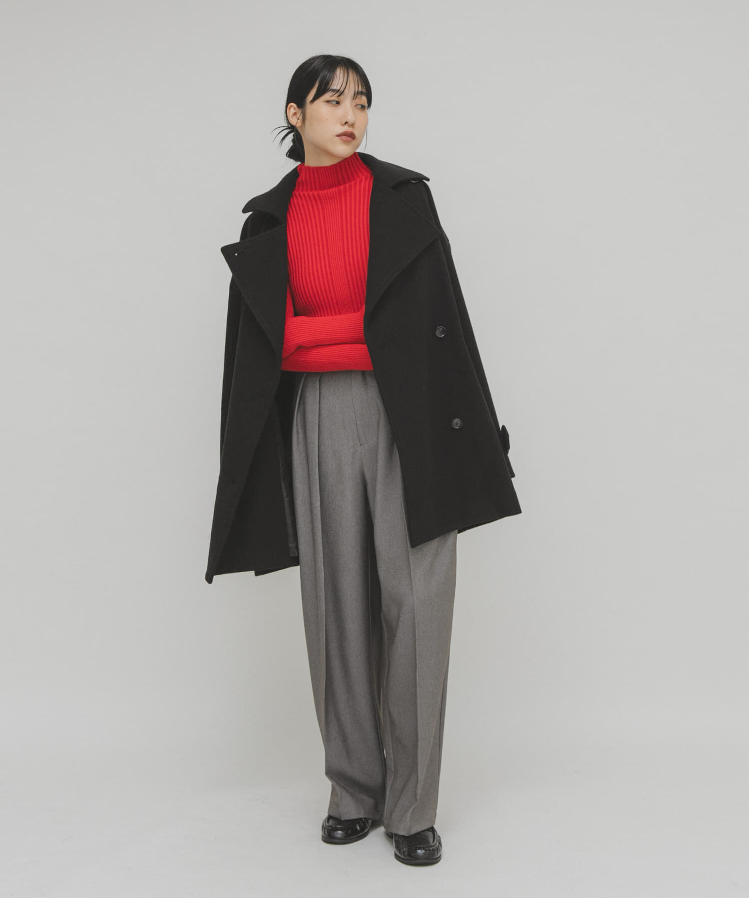  「illi　ランダムRIBハイネックニット」|ニット・セーター|