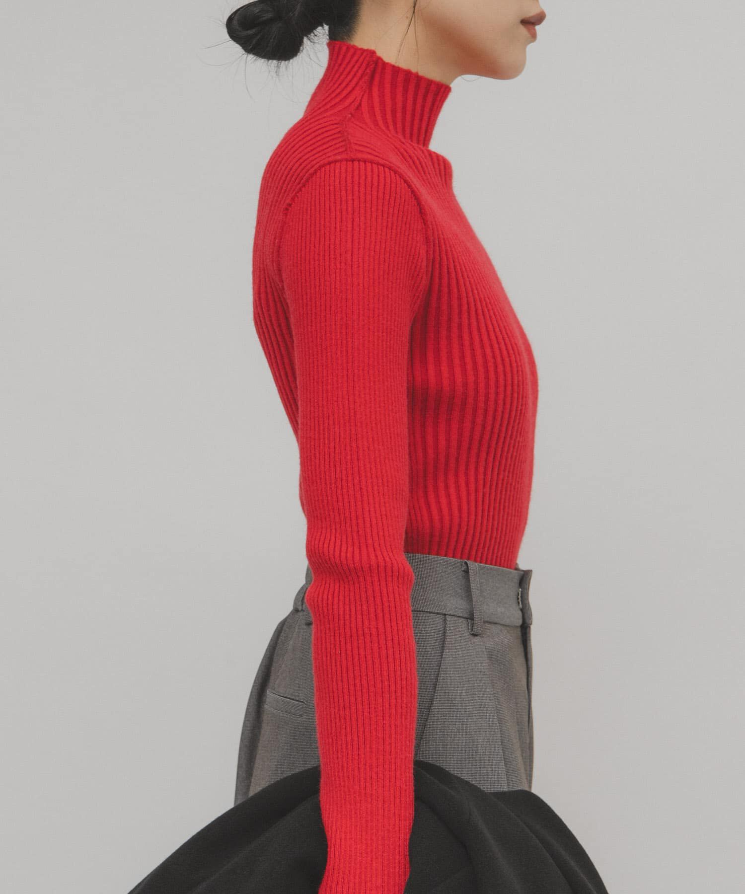  「illi　ランダムRIBハイネックニット」|ニット・セーター|