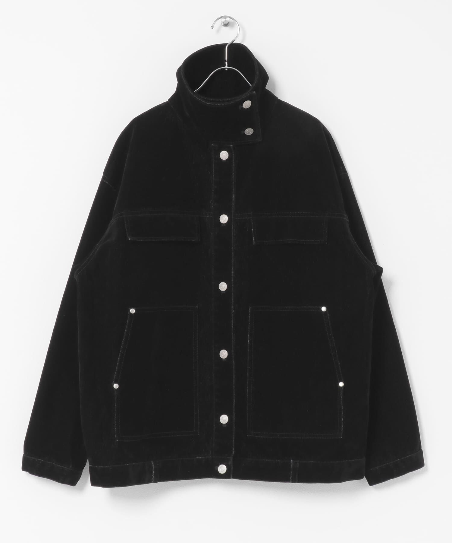  「ハイネックデニムブルゾン」|ブルゾン・スタジャン|