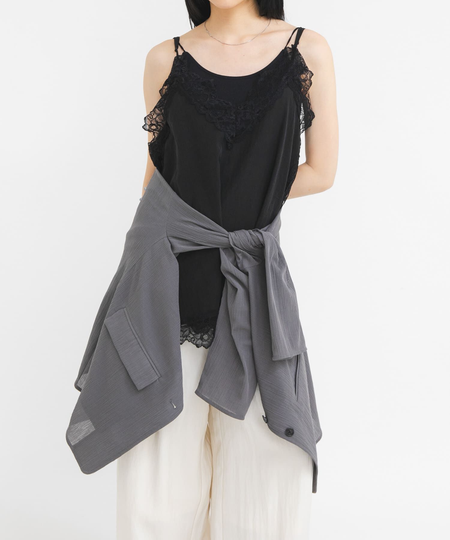  「『一部WEB限定カラー』ヴィンテージライクレースキャミソール」|キャミソール|