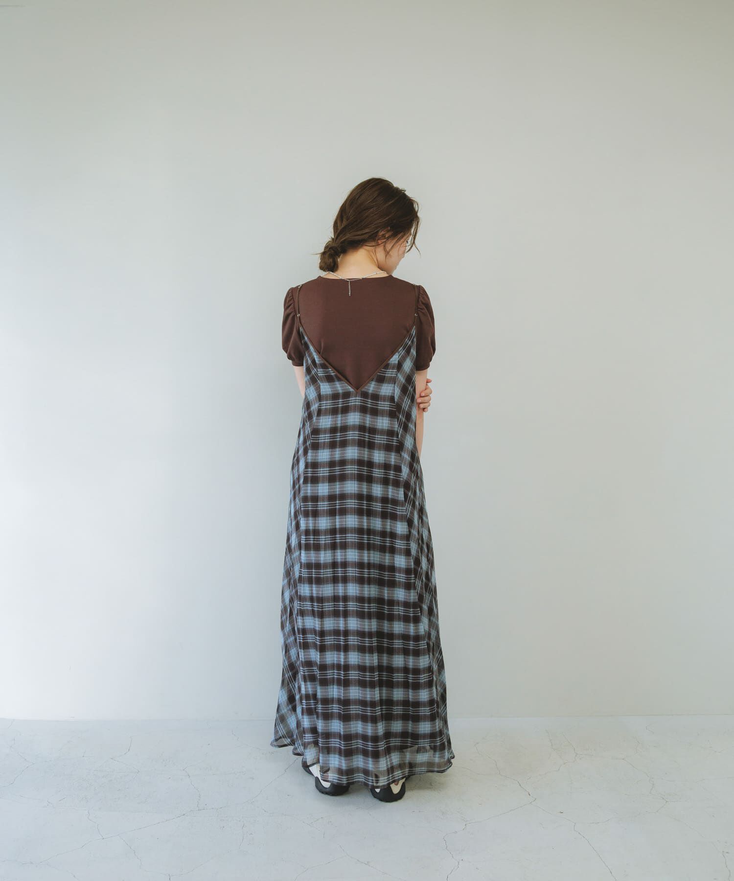  「チェックプリーツキャミワンピース」|その他|