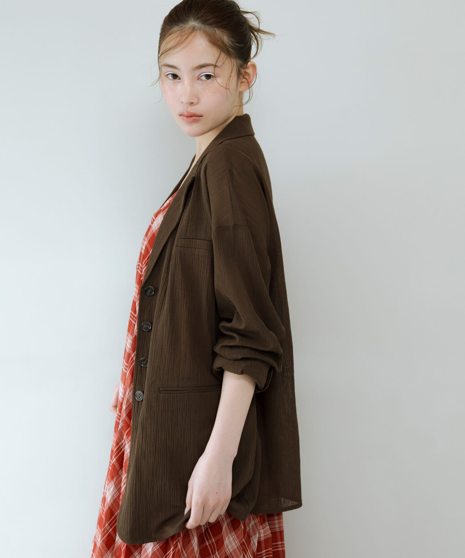  「チェックプリーツキャミワンピース」|その他|