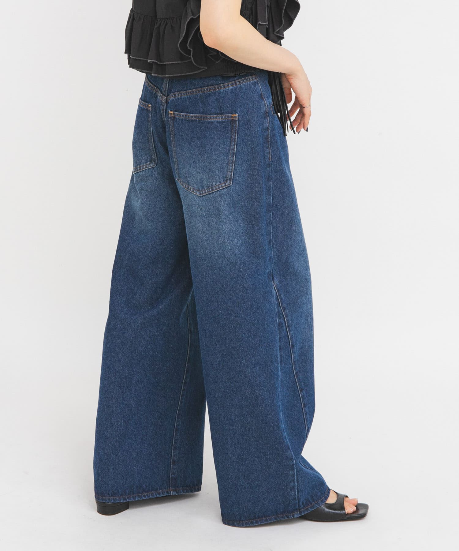  「WIDEレッグアジャストデニム」|デニム|