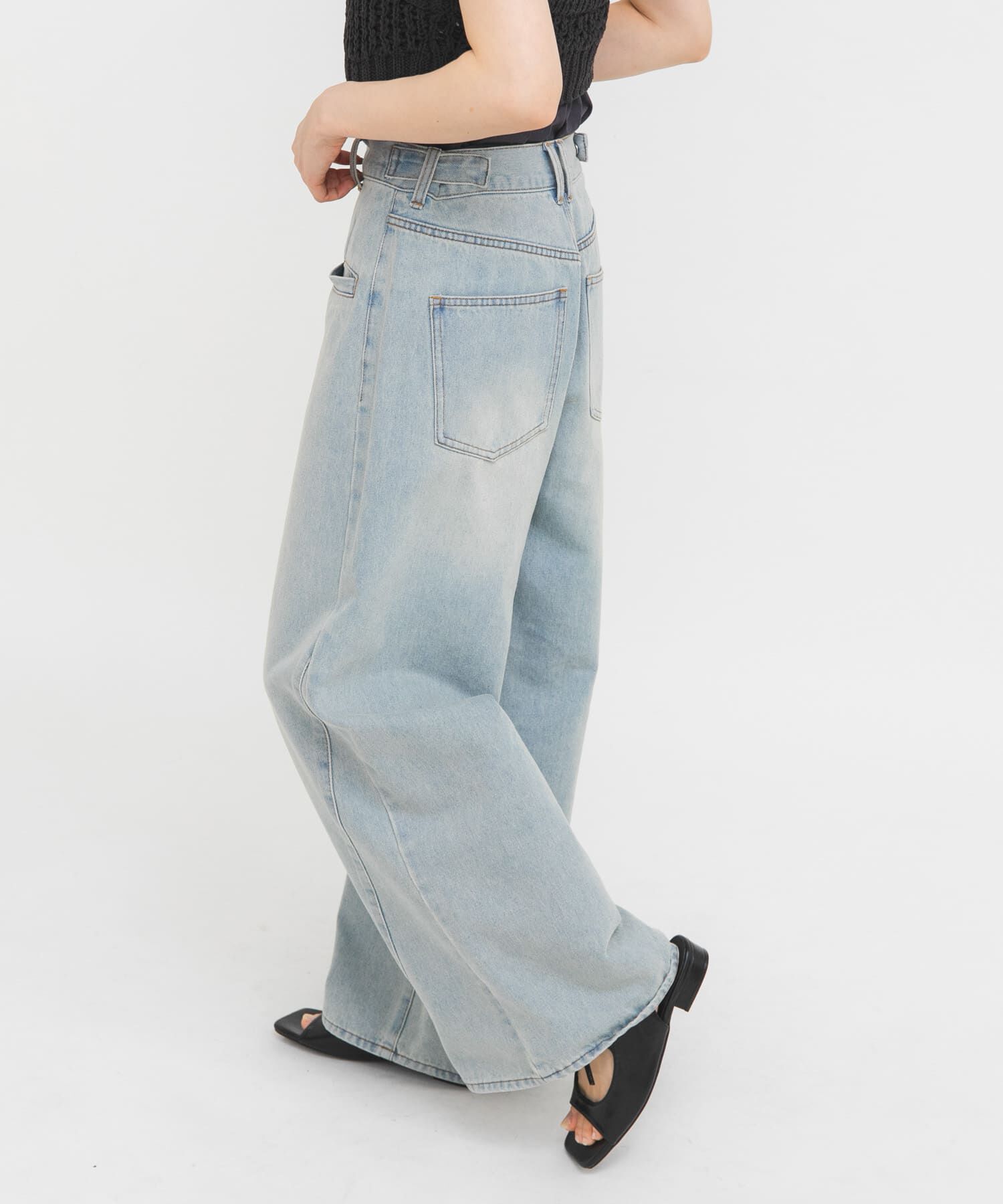  「WIDEレッグアジャストデニム」|デニム|