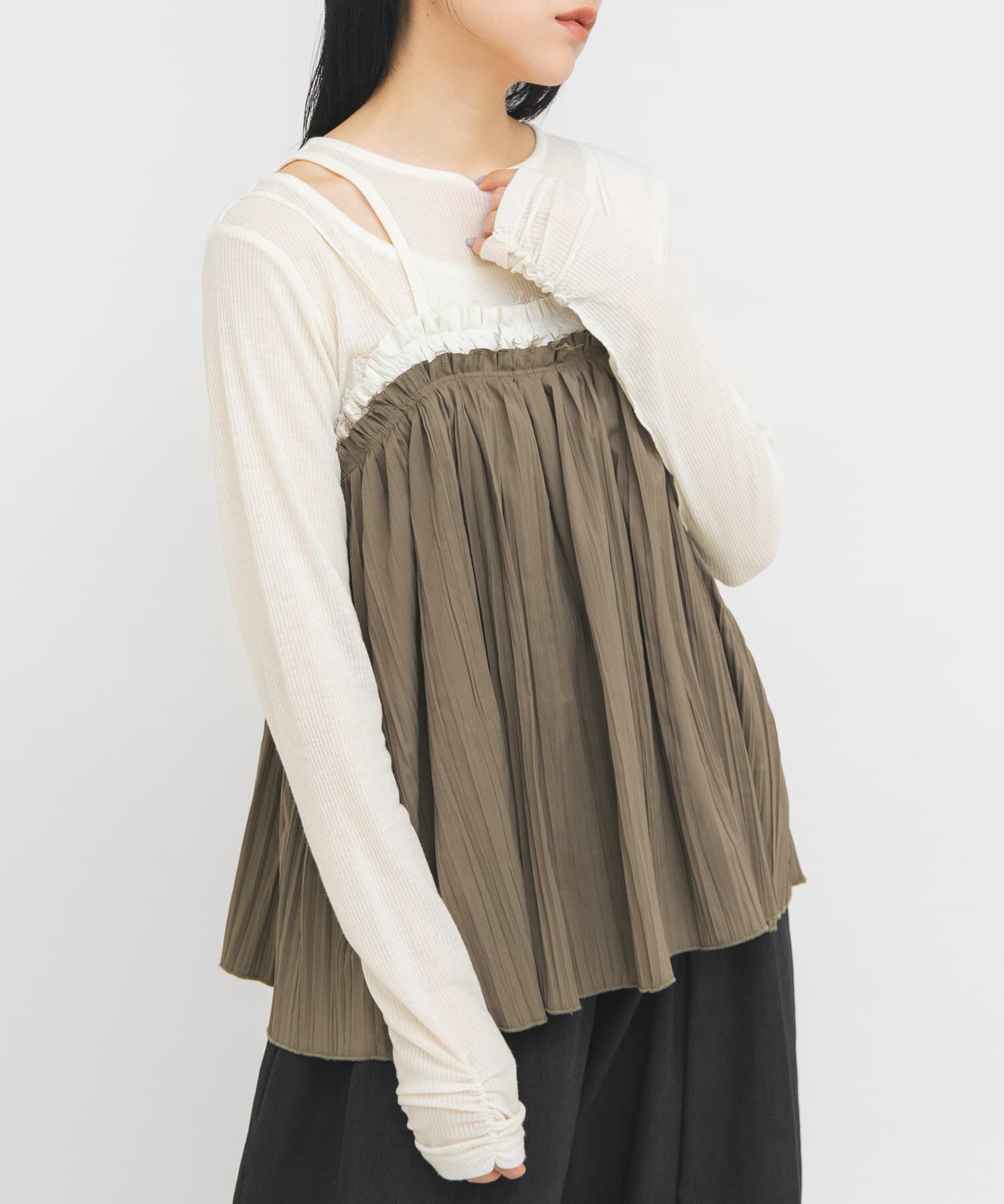  「アシメレイヤードTEE」|Tシャツ・カットソー|