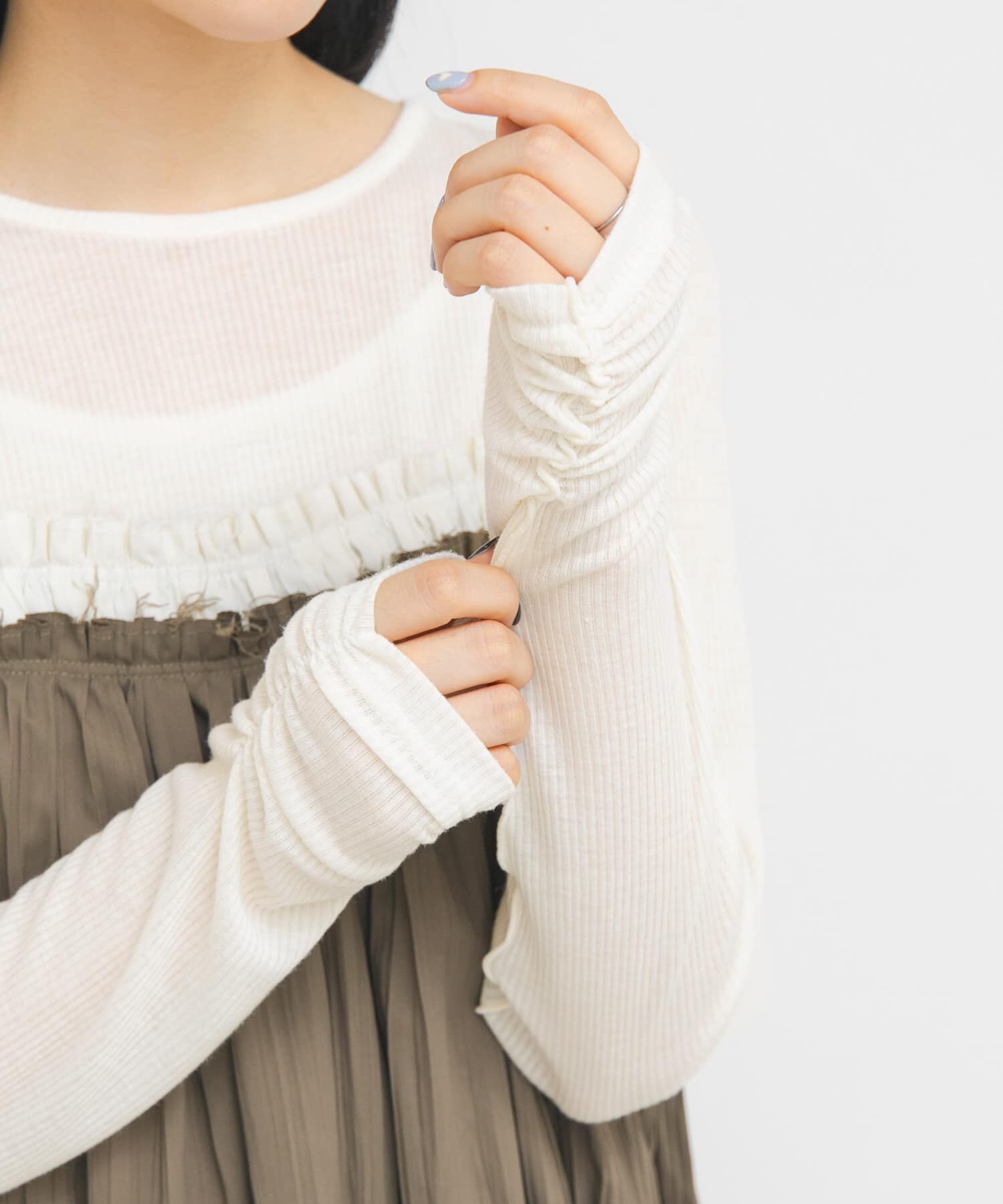  「アシメレイヤードTEE」|Tシャツ・カットソー|