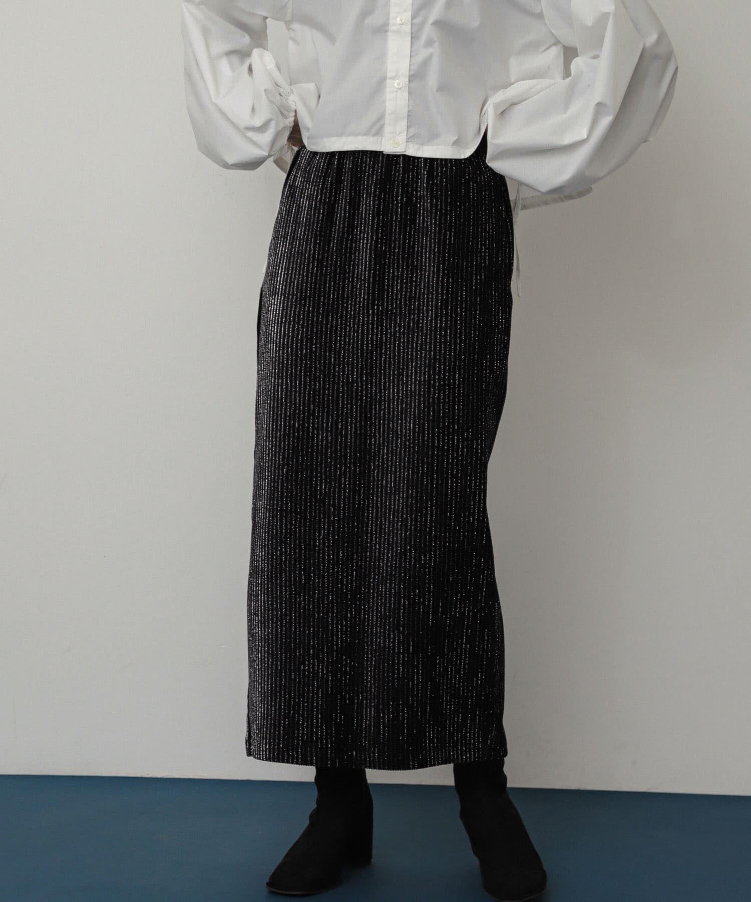 SENSE OF PLACE by URBAN RESEARCH「ラメカットコールナロースカート」|スカート|