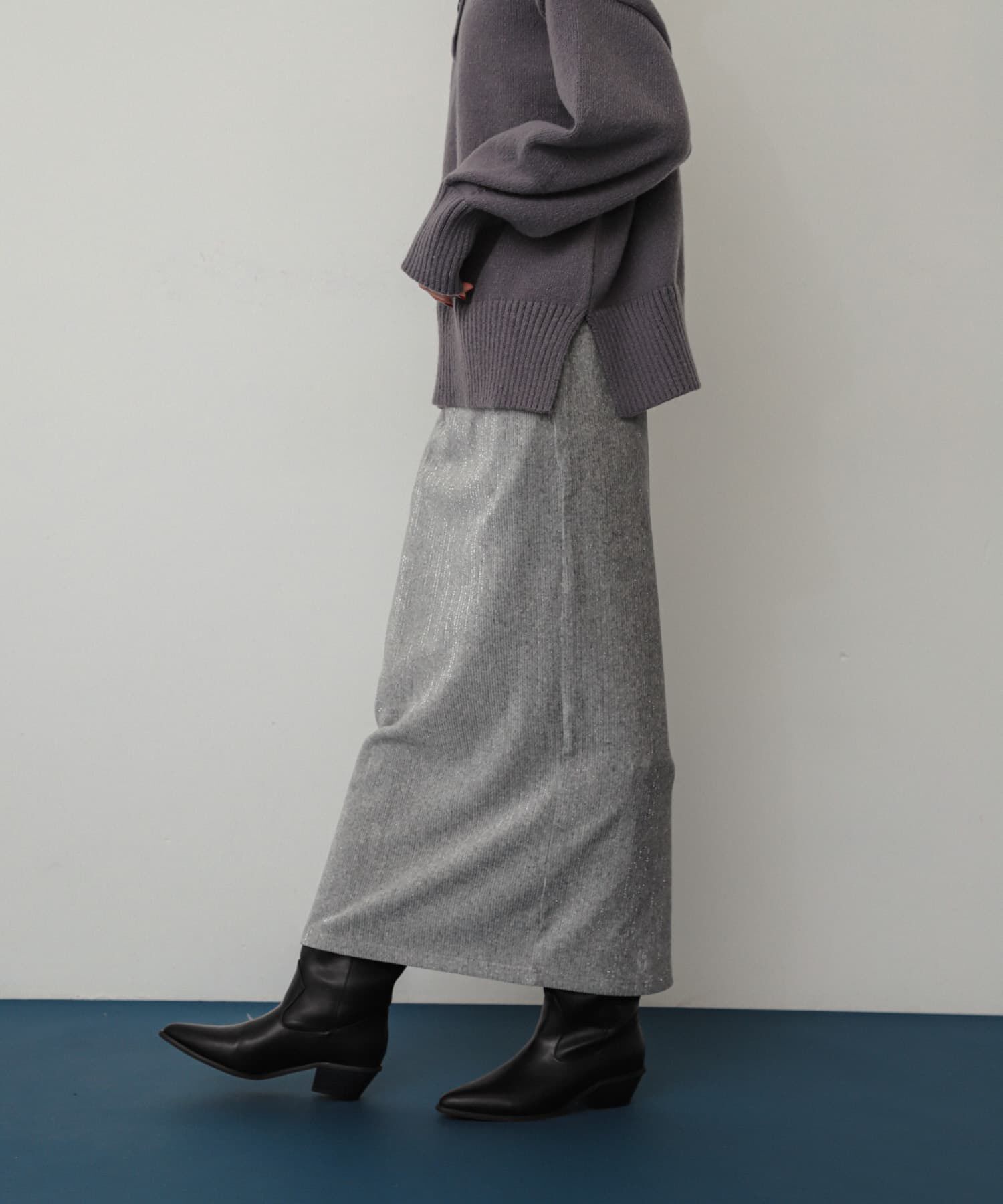 SENSE OF PLACE by URBAN RESEARCH「ラメカットコールナロースカート」|スカート|