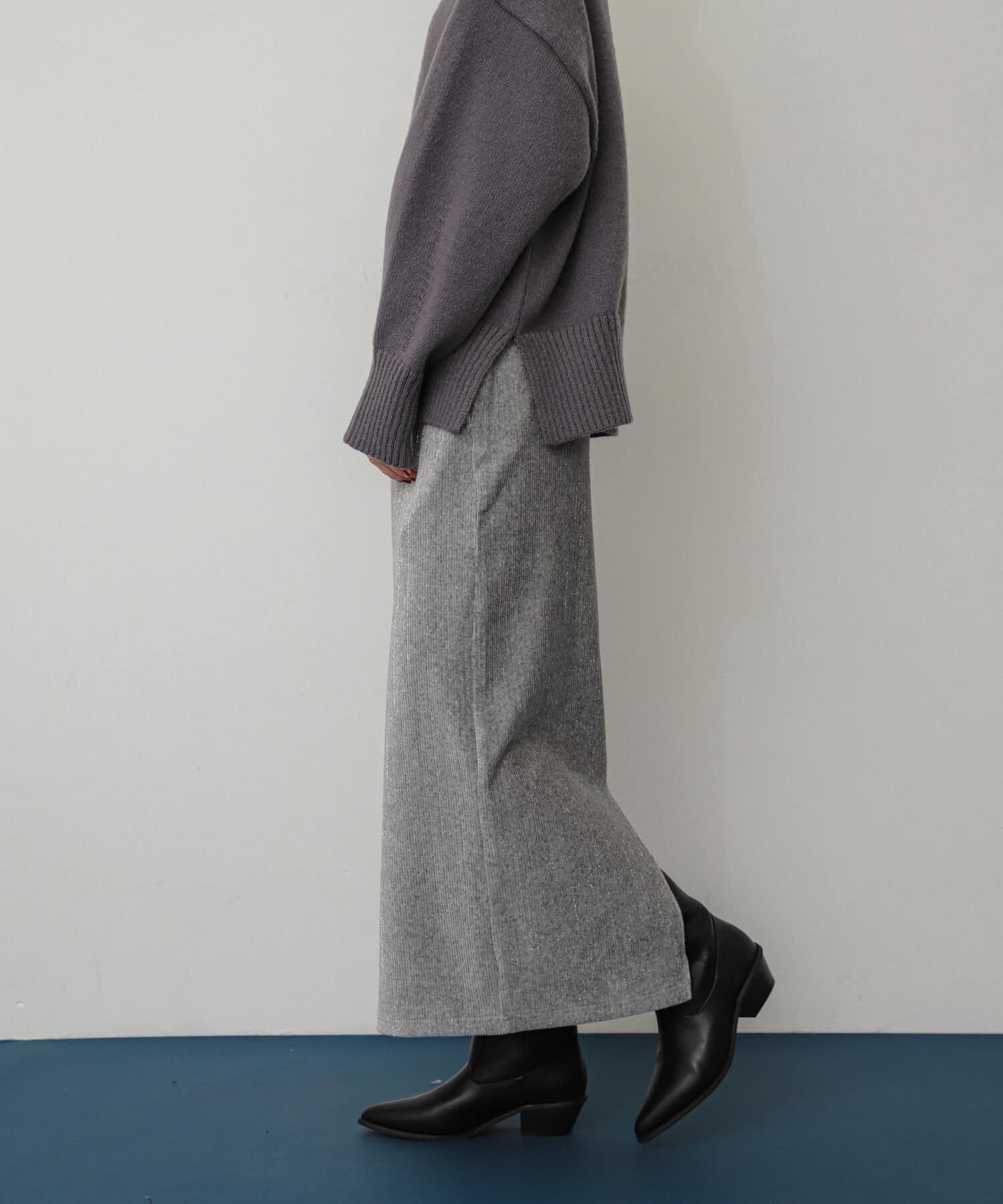 SENSE OF PLACE by URBAN RESEARCH「ラメカットコールナロースカート」|スカート|