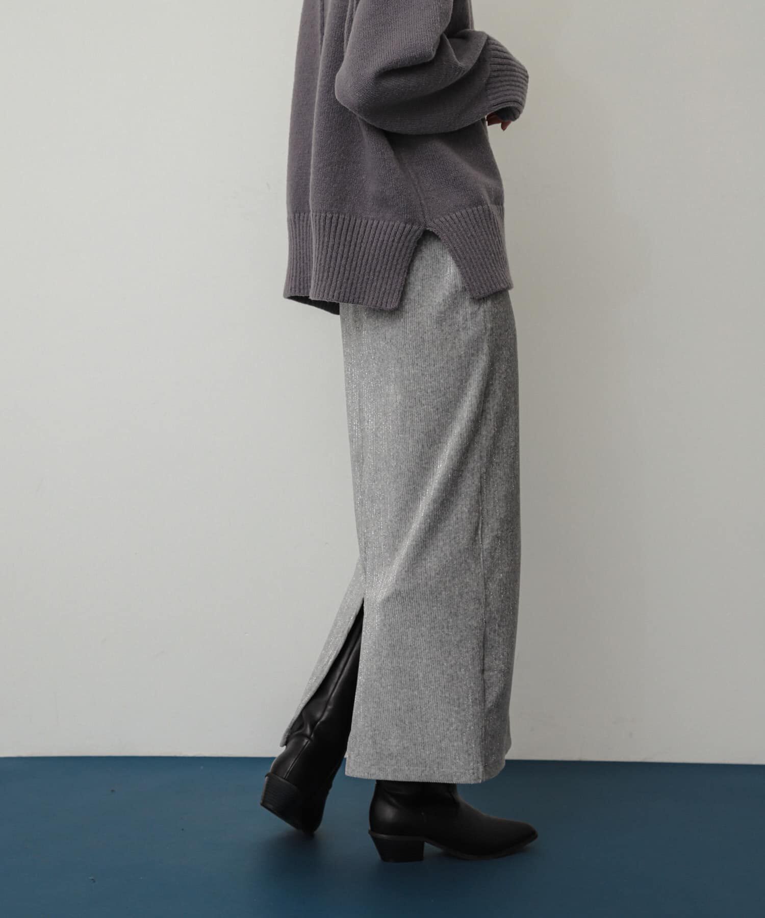 SENSE OF PLACE by URBAN RESEARCH「ラメカットコールナロースカート」|スカート|