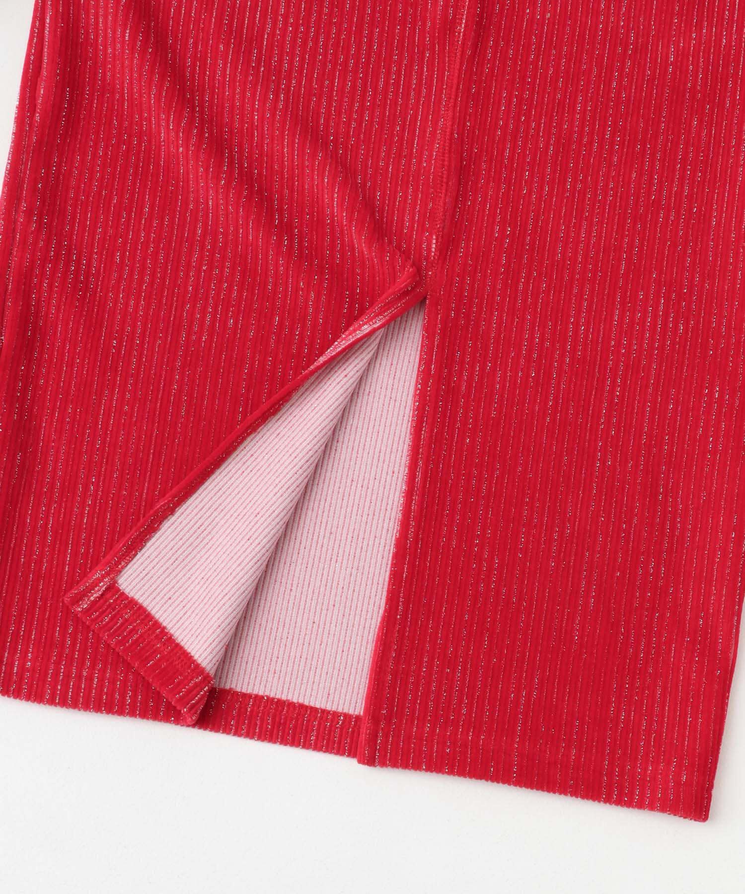 SENSE OF PLACE by URBAN RESEARCH「ラメカットコールナロースカート」|スカート|