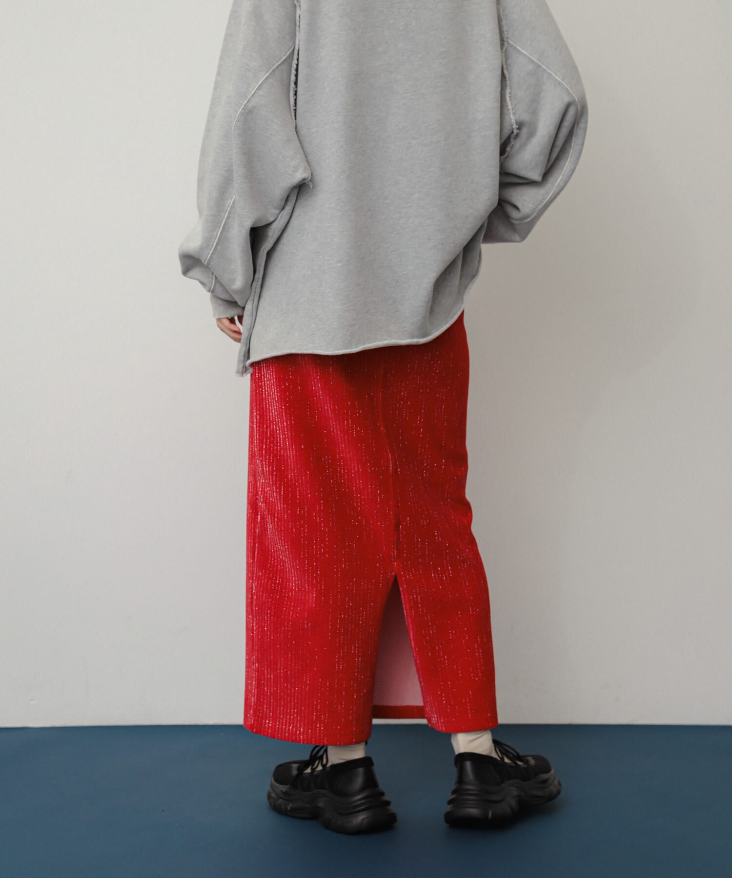 SENSE OF PLACE by URBAN RESEARCH「ラメカットコールナロースカート」|スカート|