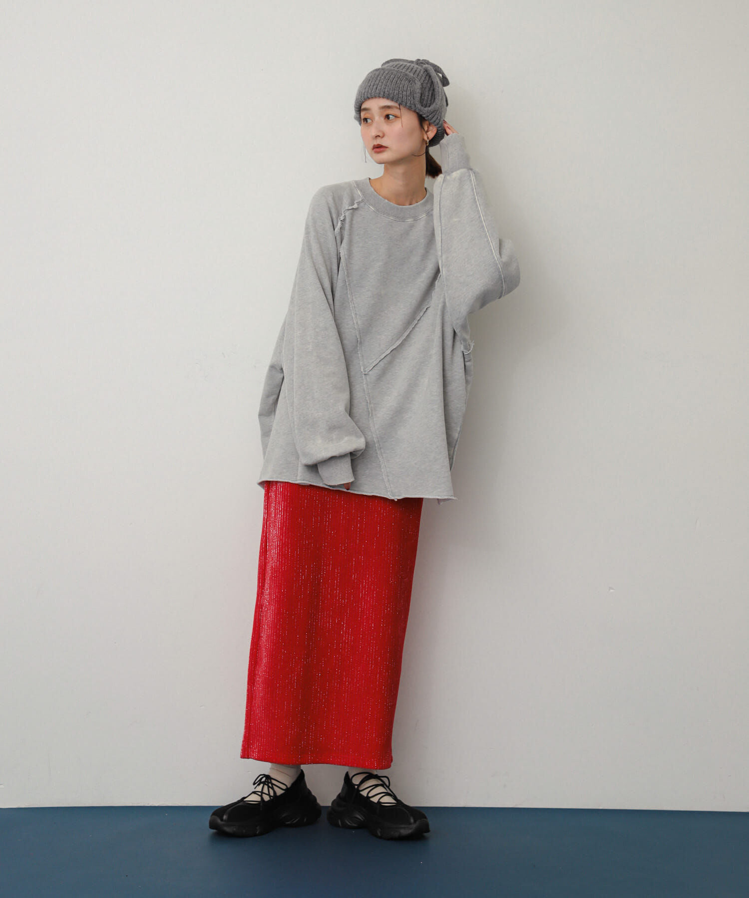 SENSE OF PLACE by URBAN RESEARCH「ラメカットコールナロースカート」|スカート|