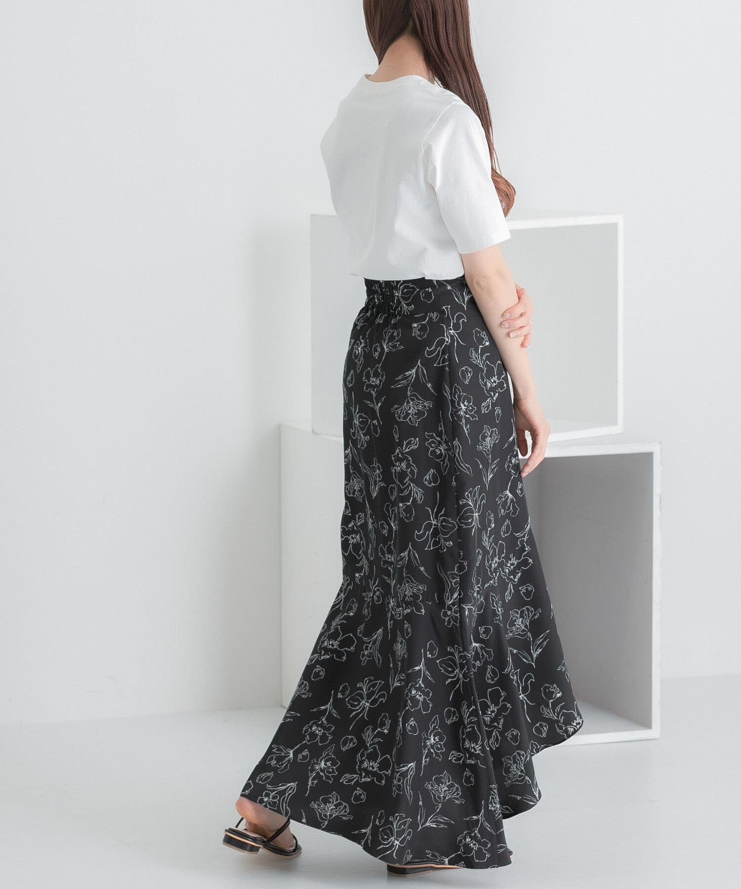 SENSE OF PLACE by URBAN RESEARCH「フラワープリントフリルスカート」|スカート|