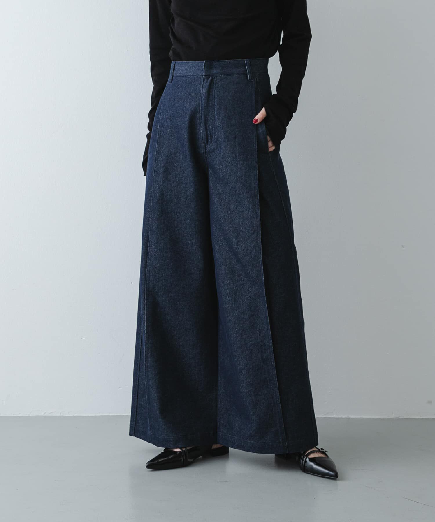 SENSE OF PLACE by URBAN RESEARCH「デニムライクスラックス」|デニム|ワンウォッシュ