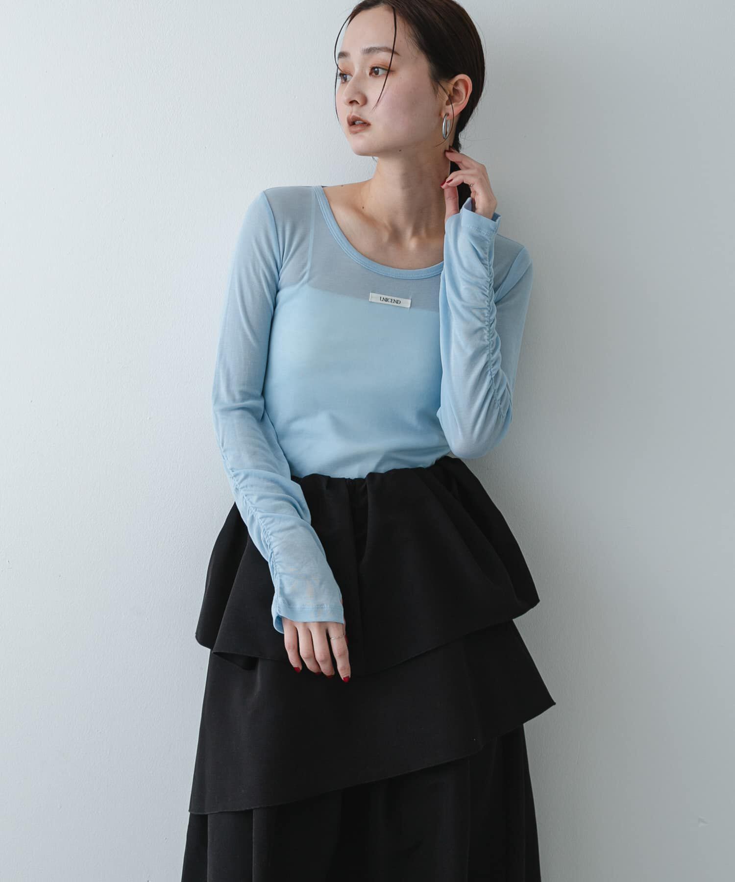 SENSE OF PLACE by URBAN RESEARCH「Uネックピスネームシアートップ」|Tシャツ・カットソー|