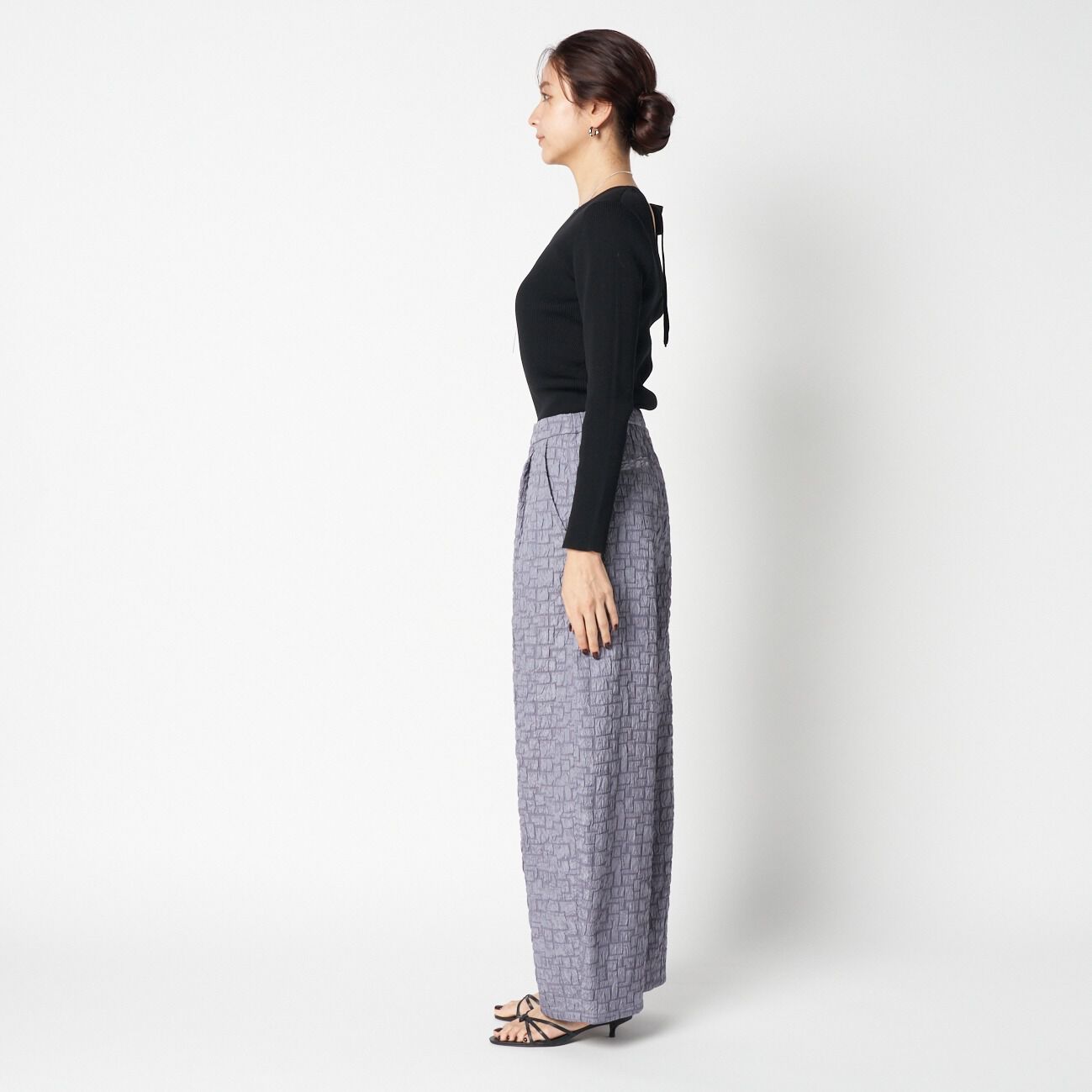 HELIOPOLE「HELIOPOLE JACQUARD CURVY PANTS」|チノ|