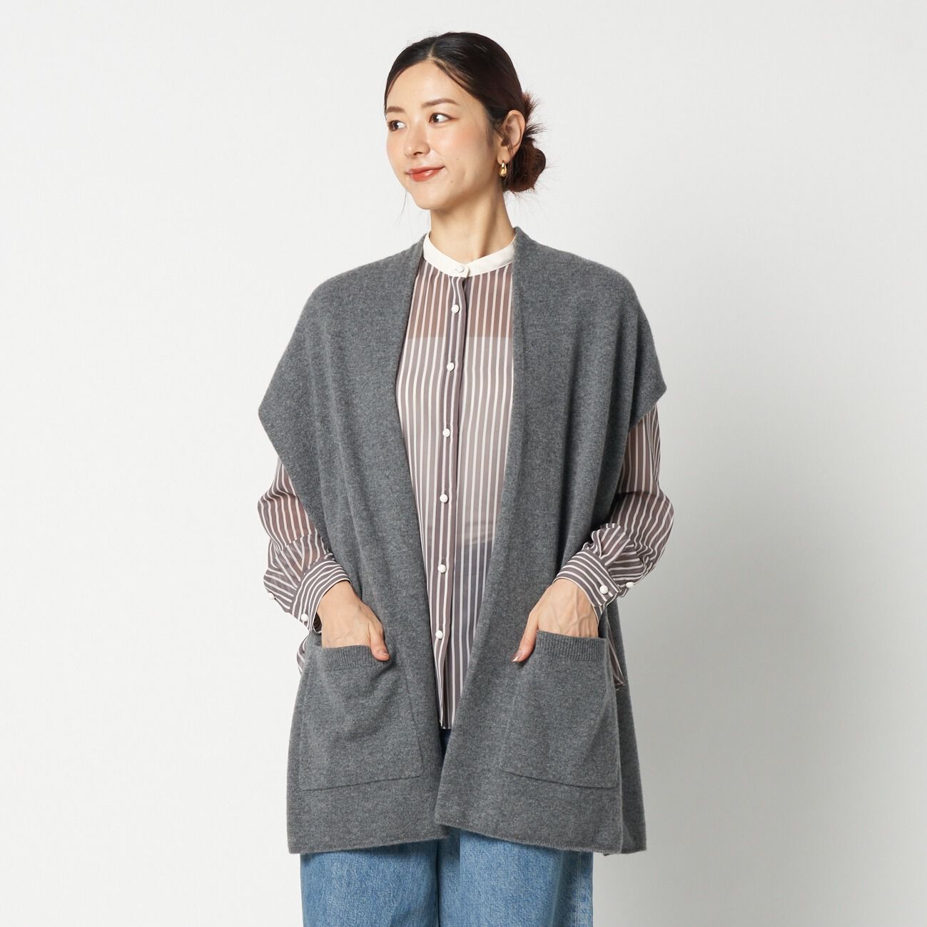 HELIOPOLE「HELIOPOLE WOOL CASHMERE 2 WAY GILET」|ニット・セーター|
