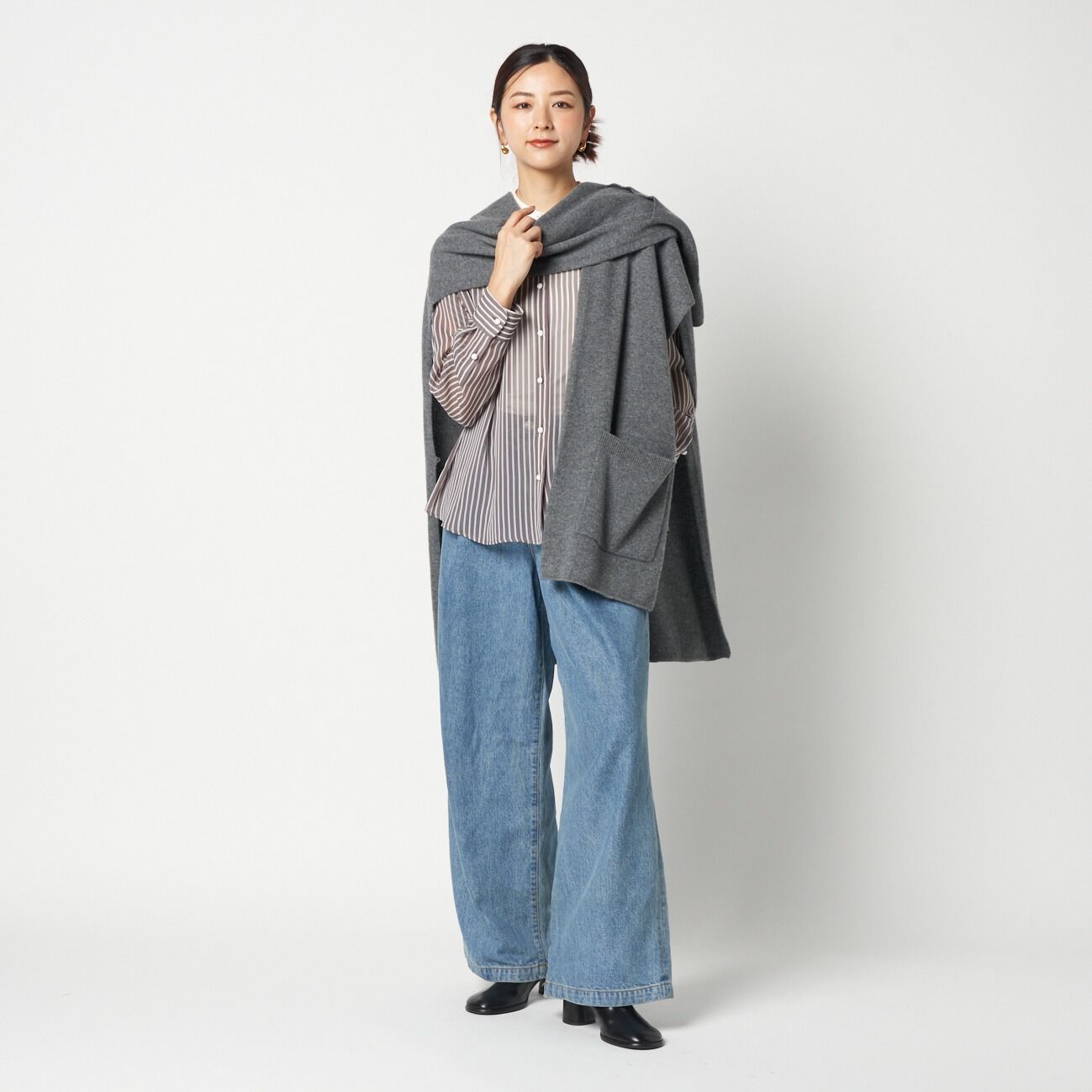 HELIOPOLE「HELIOPOLE WOOL CASHMERE 2 WAY GILET」|ニット・セーター|