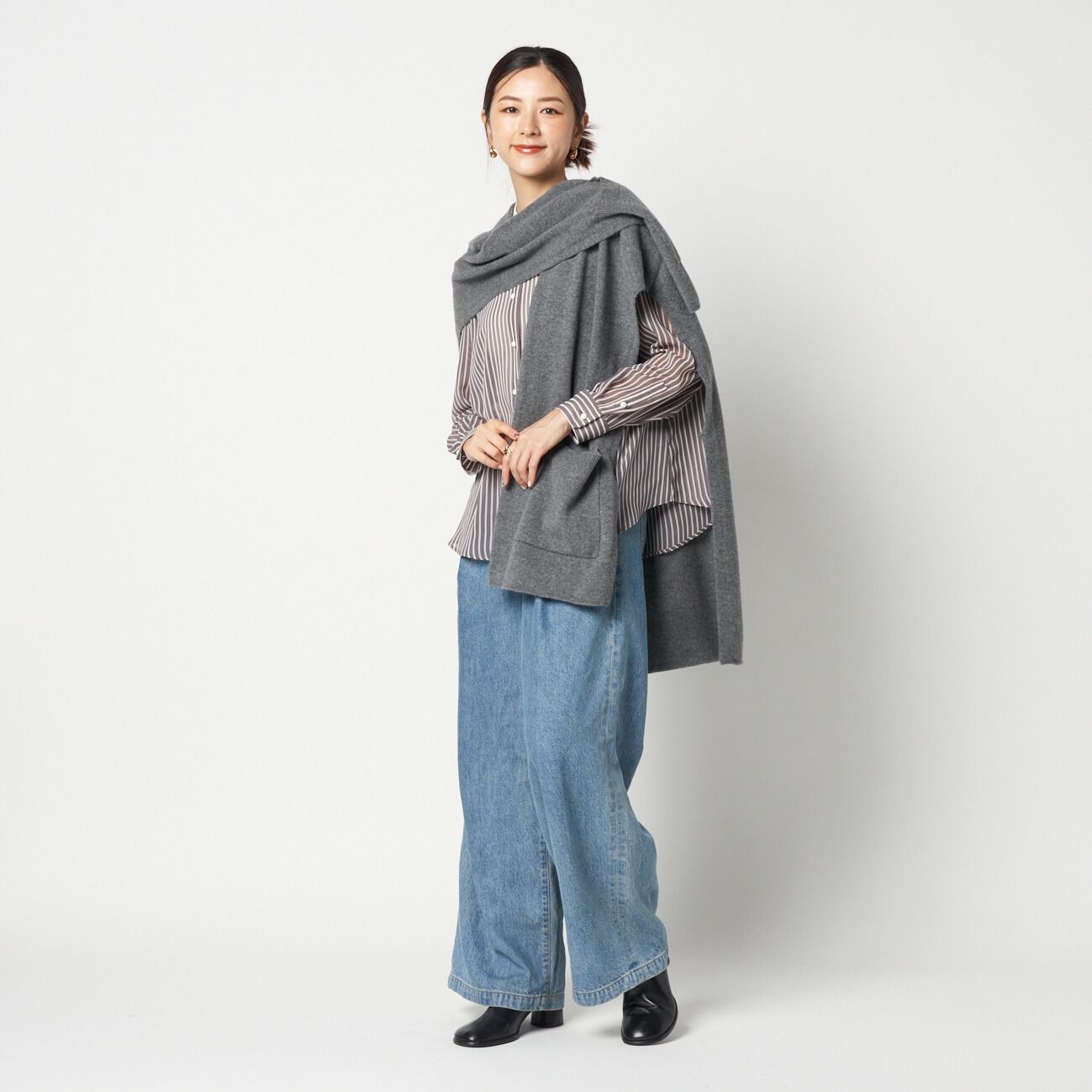 HELIOPOLE「HELIOPOLE WOOL CASHMERE 2 WAY GILET」|ニット・セーター|