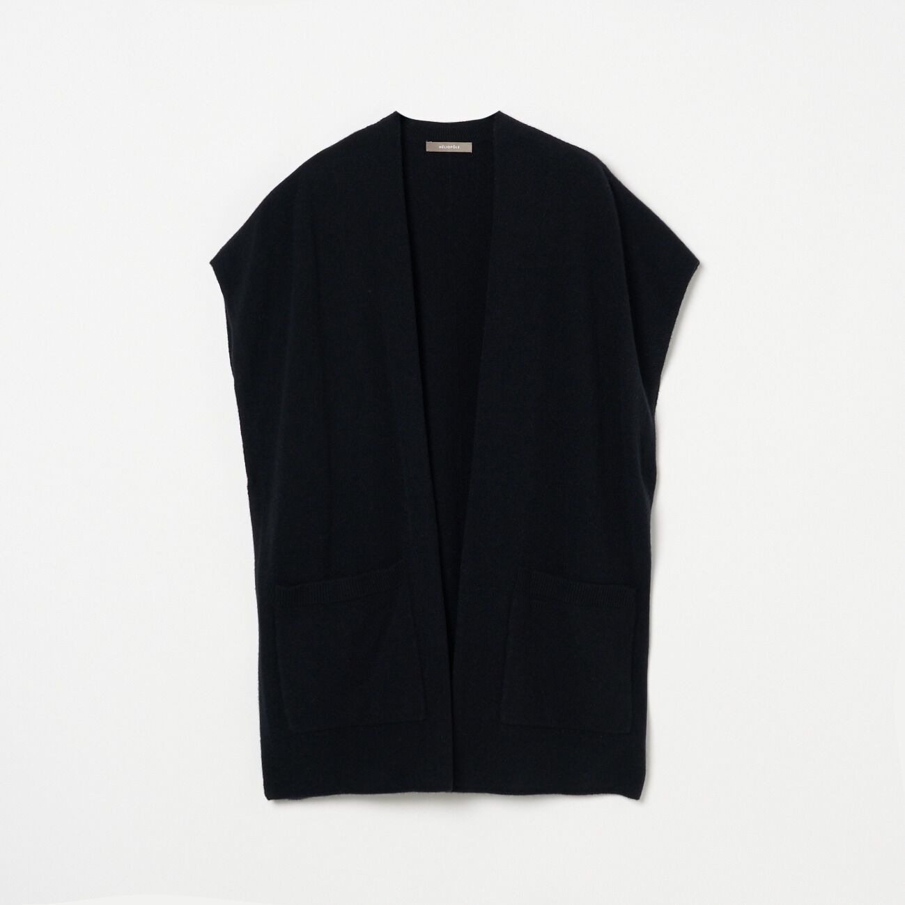 HELIOPOLE「HELIOPOLE WOOL CASHMERE 2 WAY GILET」|ニット・セーター|ブラック