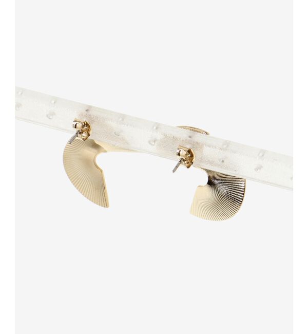 le.coeur blanc「ニュアンスカーブモチーフピアス」|ピアス|