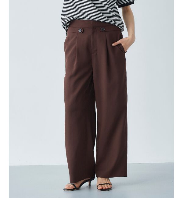 le.coeur blanc「リネンライクツイルワイドパンツ」|その他|