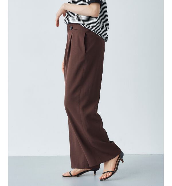 le.coeur blanc「リネンライクツイルワイドパンツ」|その他|