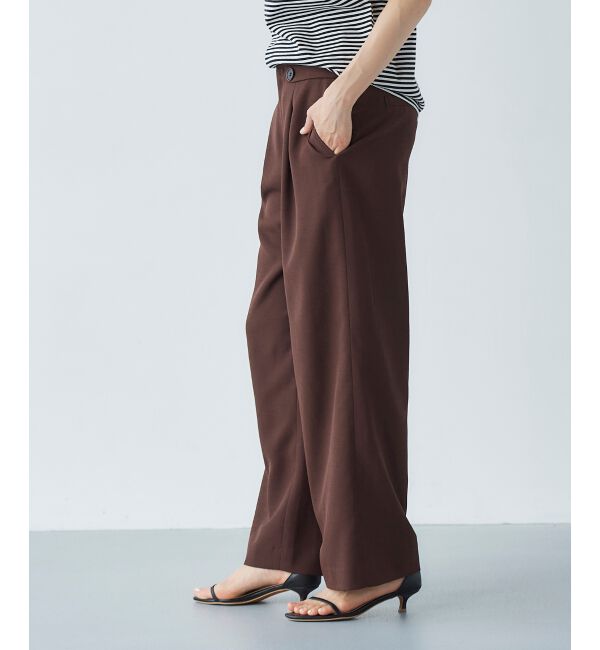 le.coeur blanc「リネンライクツイルワイドパンツ」|その他|