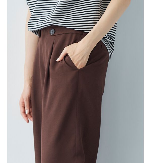 le.coeur blanc「リネンライクツイルワイドパンツ」|その他|