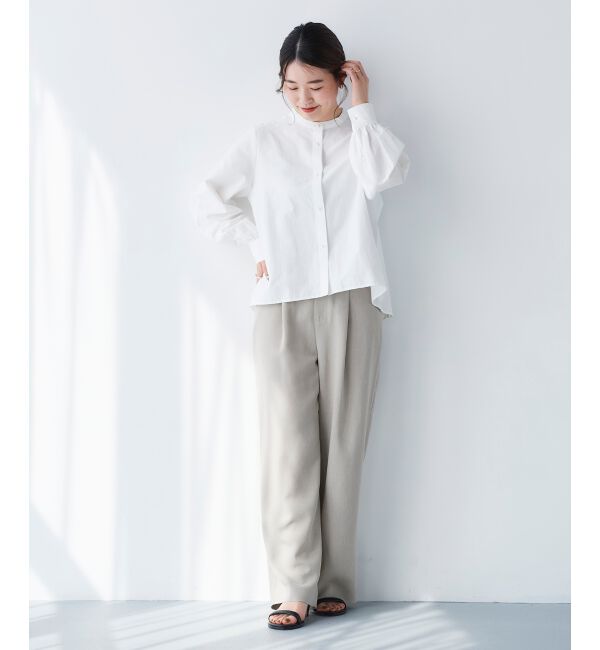 le.coeur blanc「リネンライクツイルワイドパンツ」|その他|