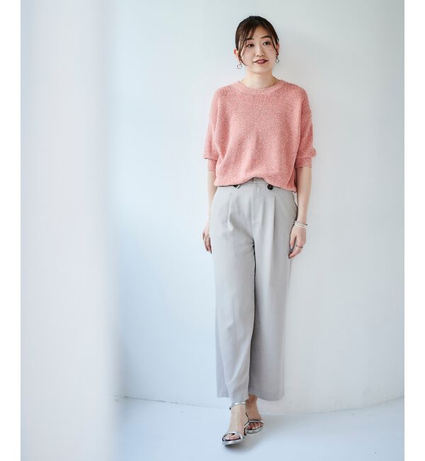 le.coeur blanc「リネンライクツイルワイドパンツ」|その他|