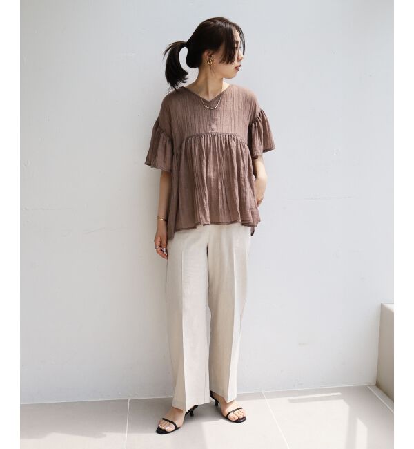  「《WEB限定アイテム》バックリボンガーゼブラウス」|シャツ・ブラウス|