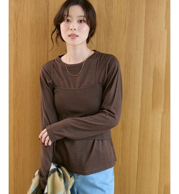  「《手洗い可能》ニットプルオーバー&times;ビスチェセット」|ニット・セーター|