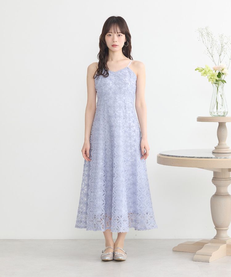 earth music&ecology「SET2点シアーブラウス＋3Dレースワンピース」|ワンピース|